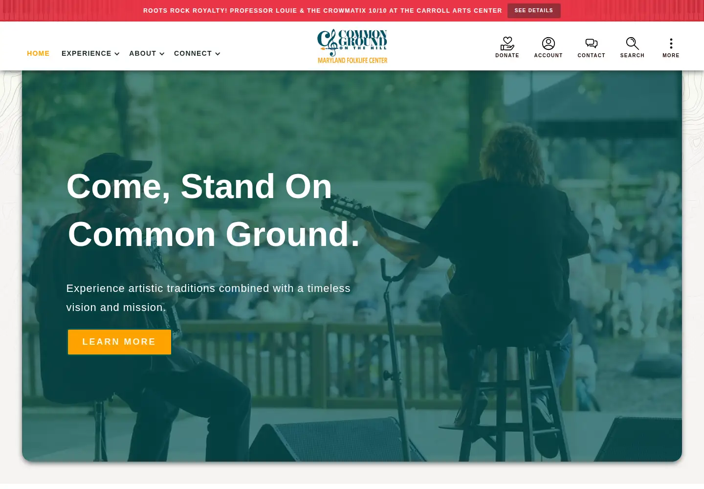 Captured homepage of commongroundonthehill.org in the current scan