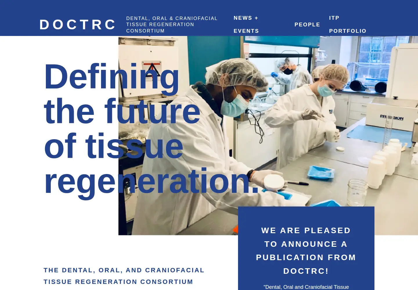 Captured homepage of doctrc.org in the current scan