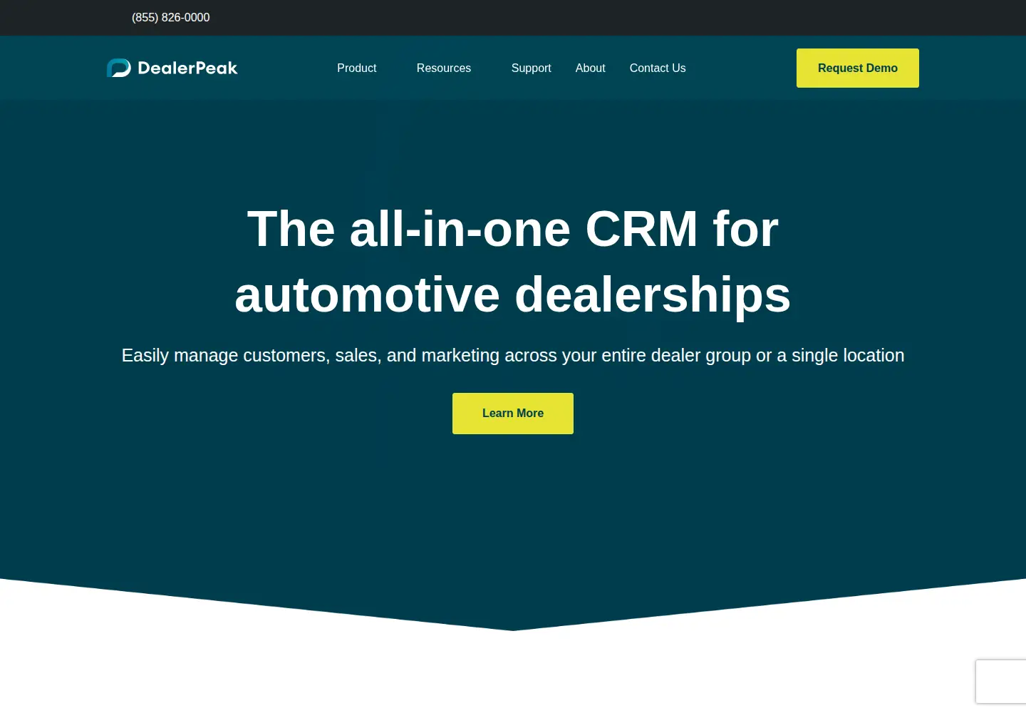Screenshot of dealerpeak.com