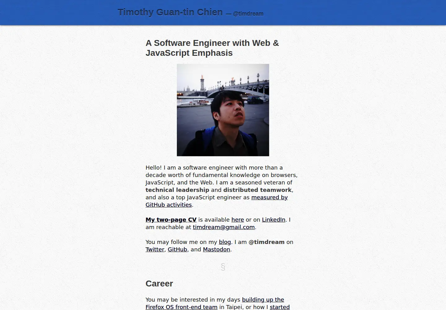 Screenshot of timc.idv.tw