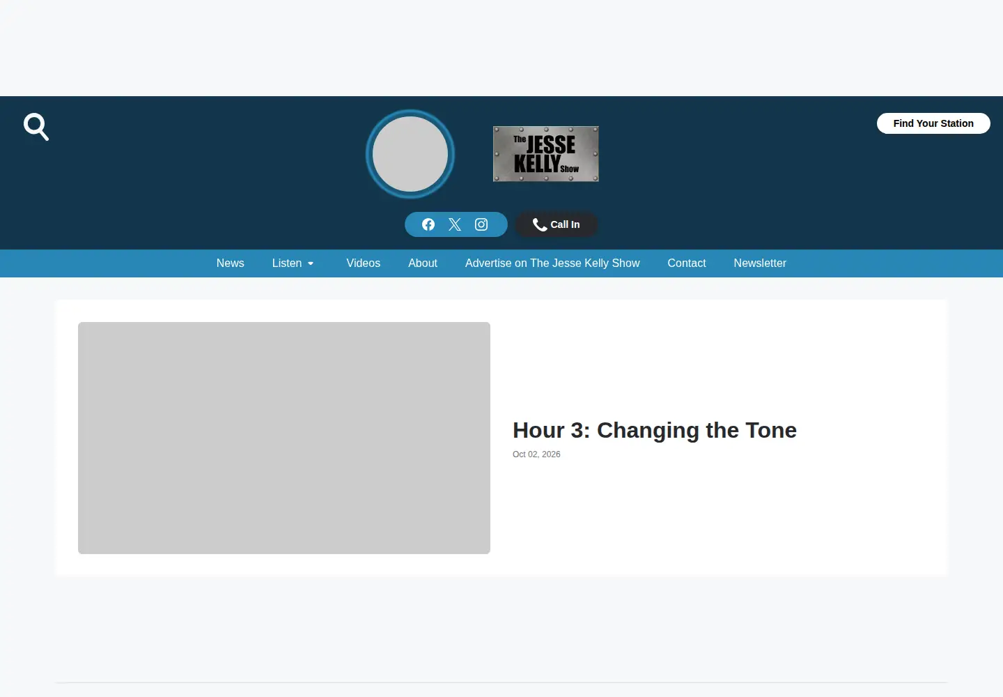 Screenshot of jessekellyshow.com