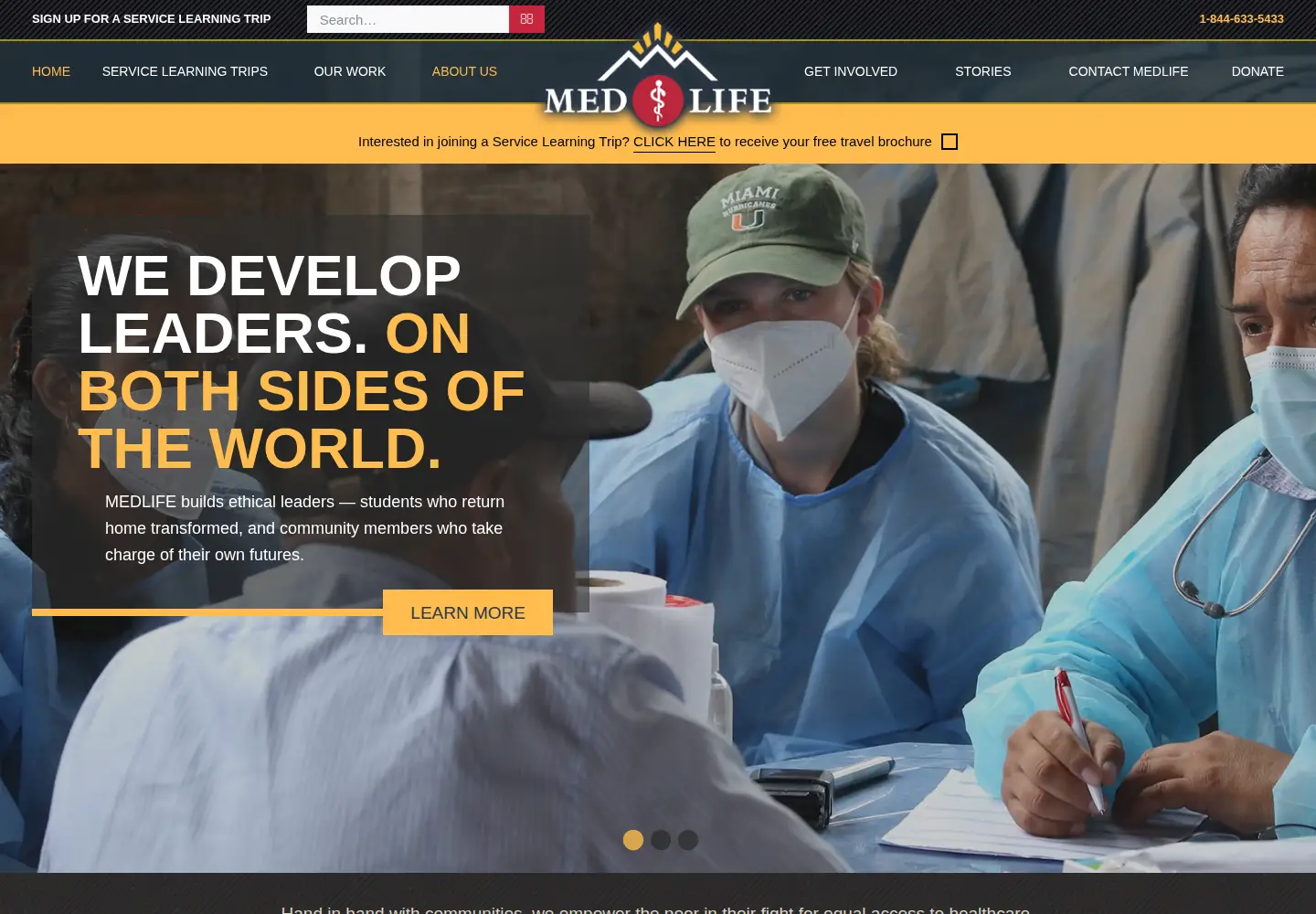 Captured homepage of medlifemovement.org in the current scan
