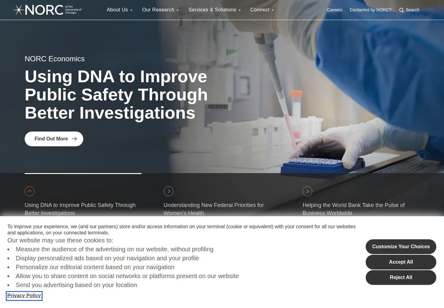 Screenshot of norc.org