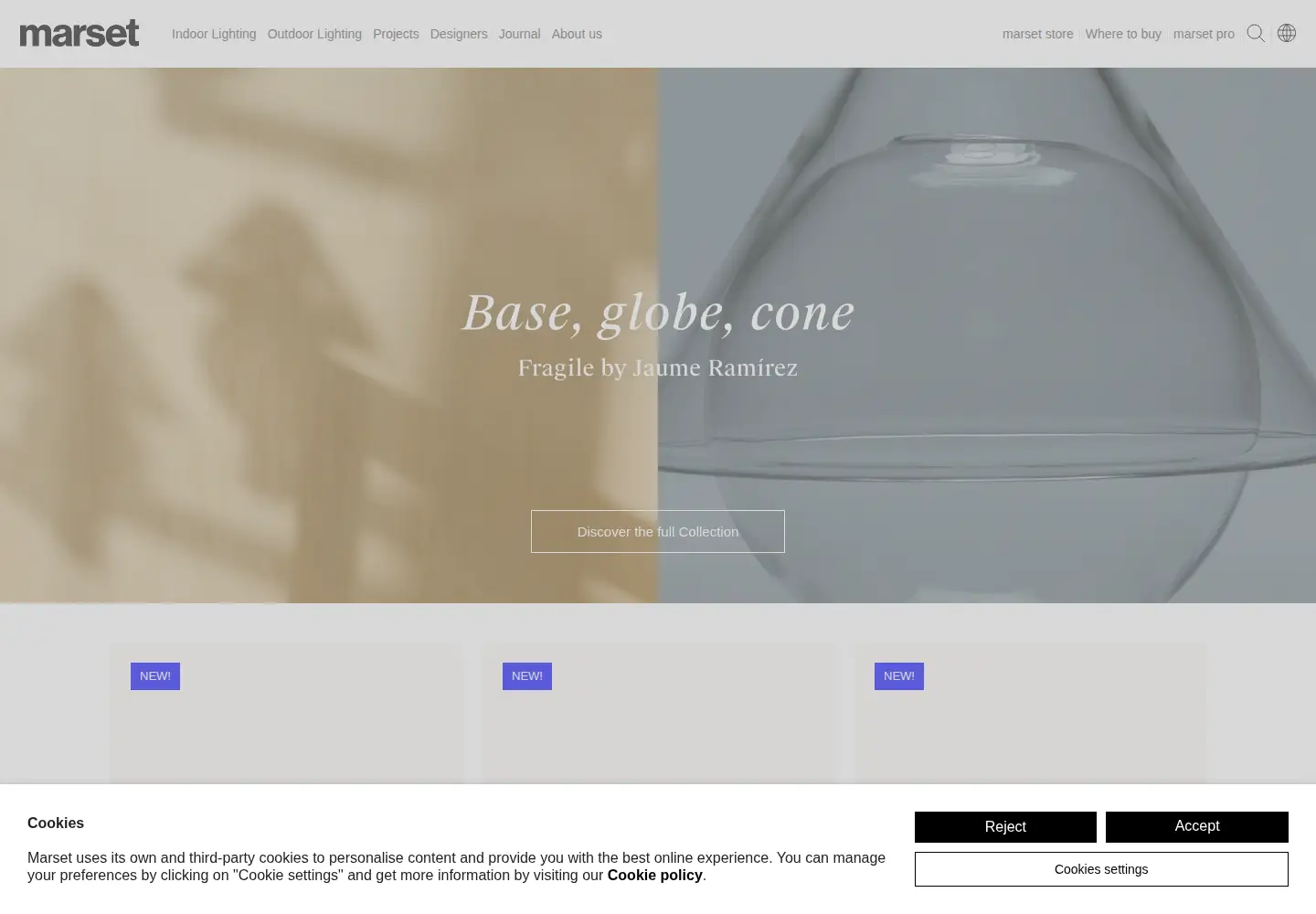 Screenshot of marset.com