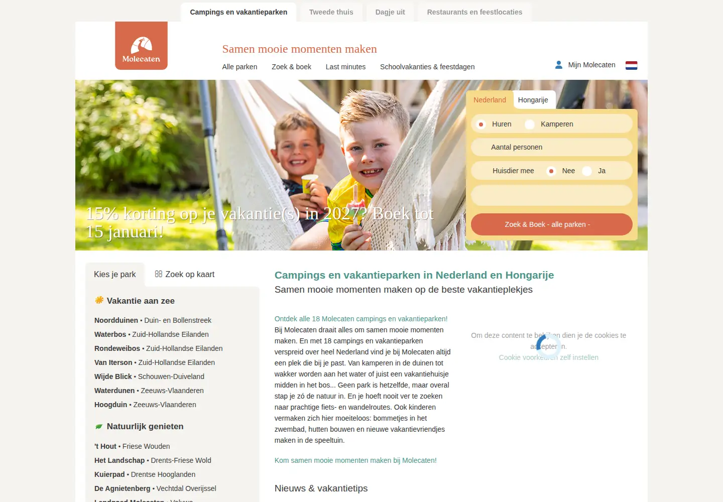 Captured homepage of molecaten.nl in the current scan