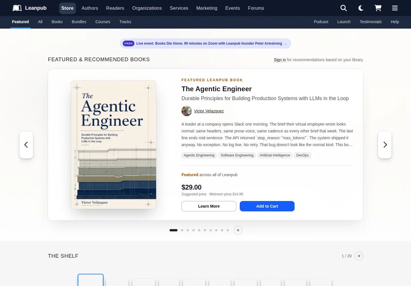 Screenshot of leanpub.com