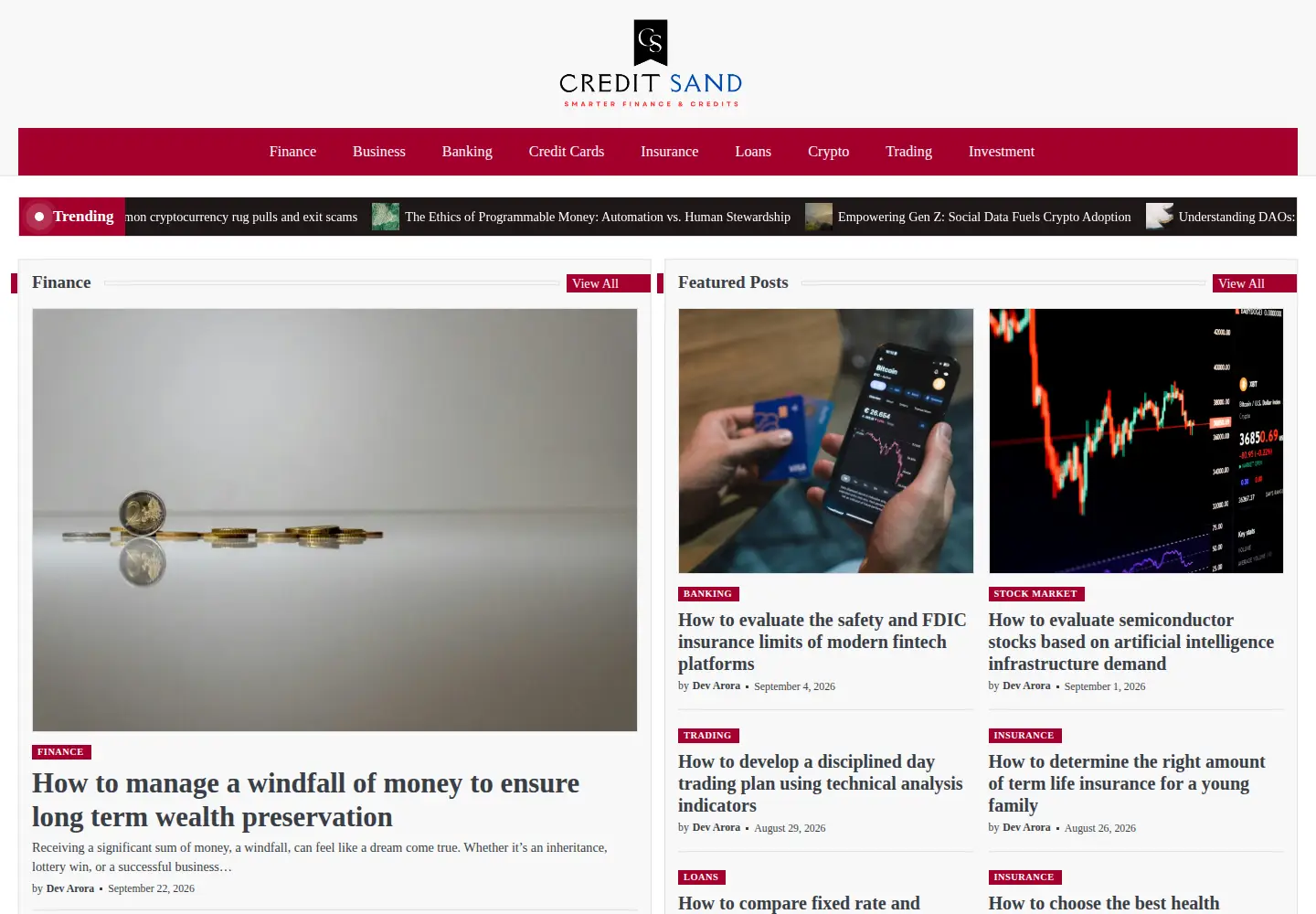 Screenshot of creditsand.com