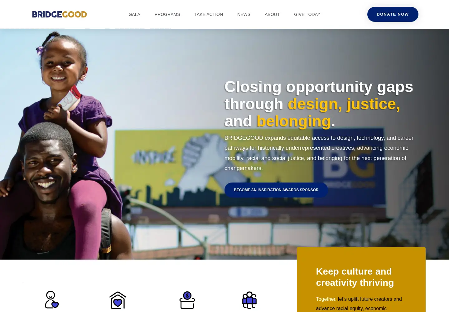 Screenshot of bridgegood.org
