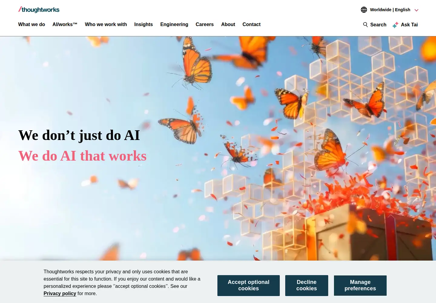 Screenshot of thoughtworks.com