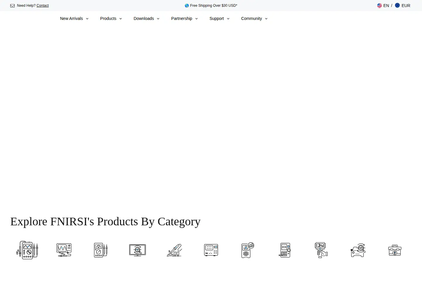 Screenshot of fnirsi.com
