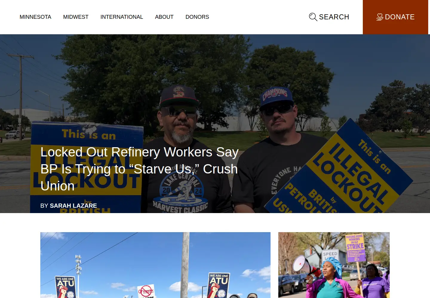 Captured homepage of workdayminnesota.org in the current scan