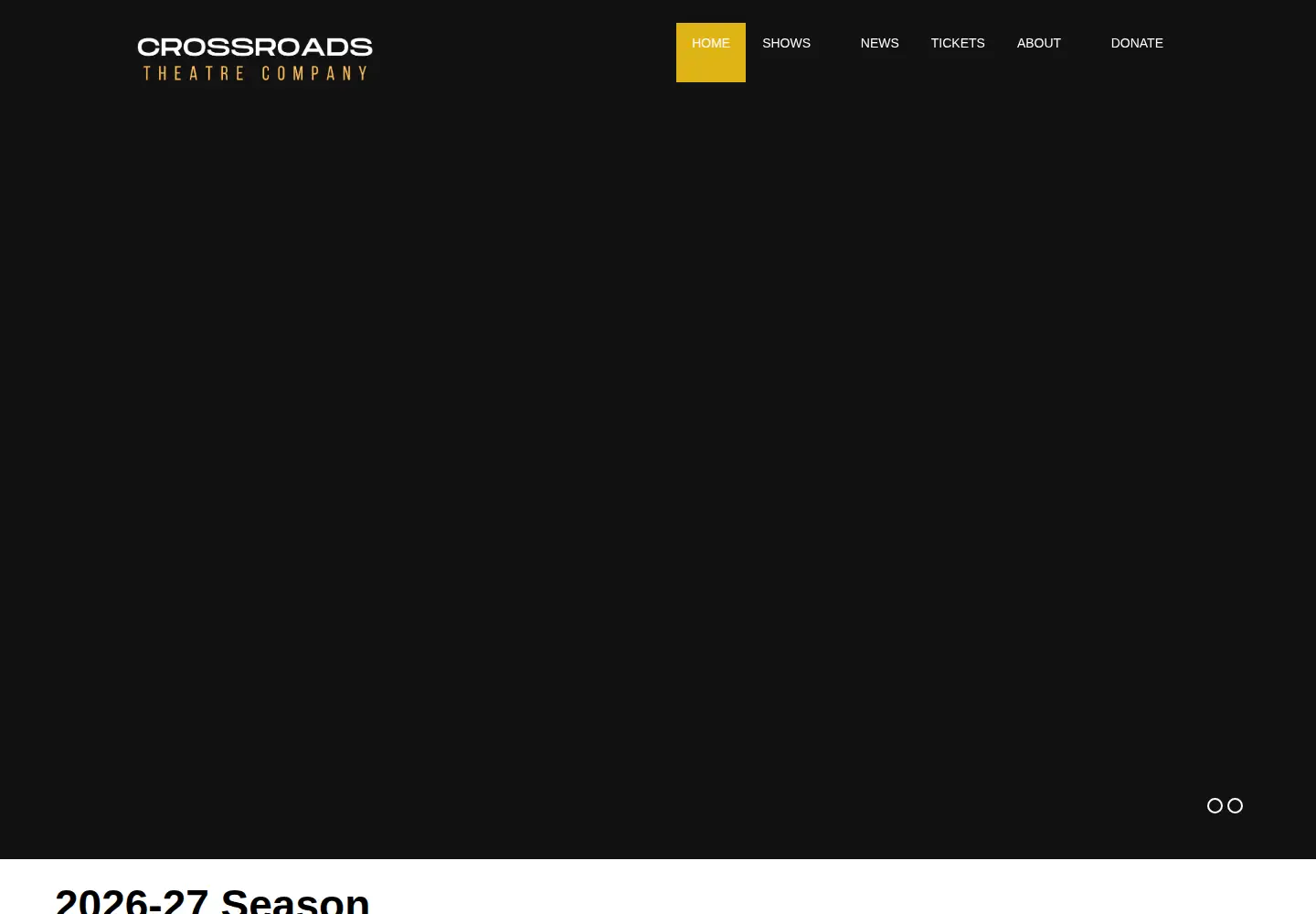 Screenshot of crossroadstheatrecompany.org