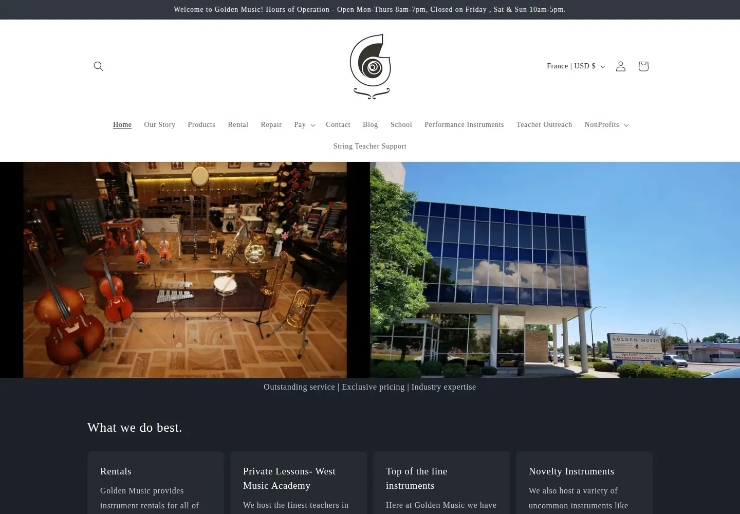 Screenshot of goldenmusic.co