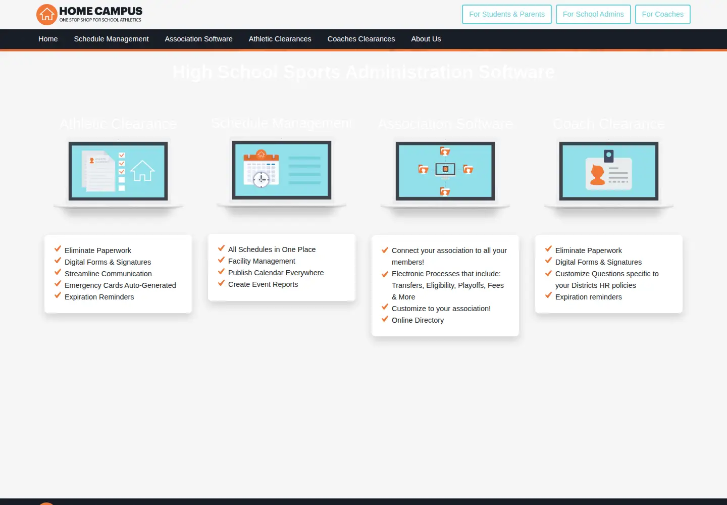 Captured homepage of homecampus.com in the current scan