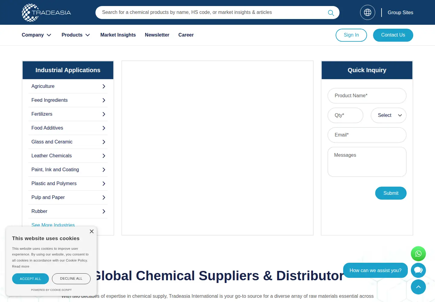 Screenshot of chemtradeasia.com