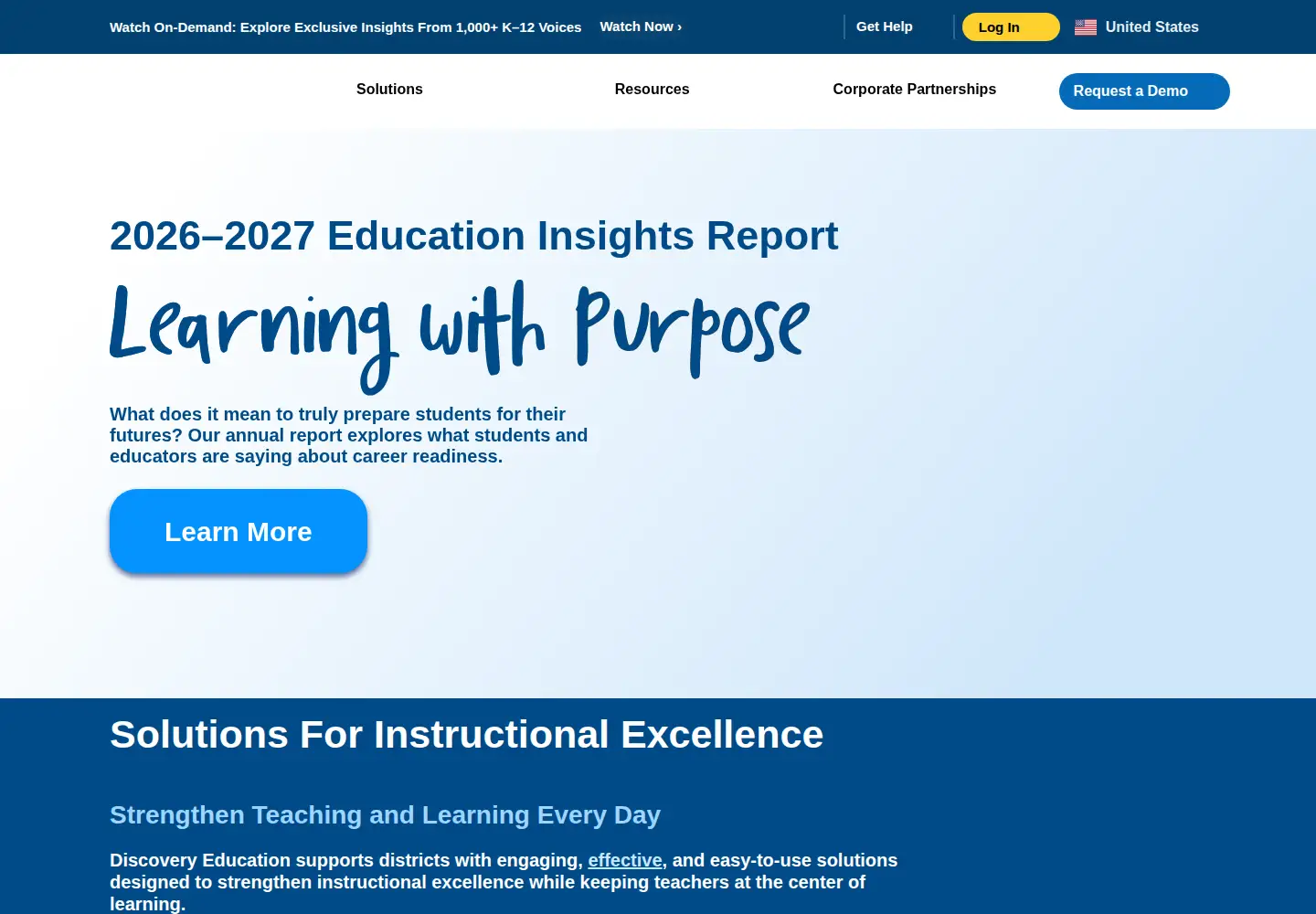 Captured homepage of discoveryschool.com in the current scan