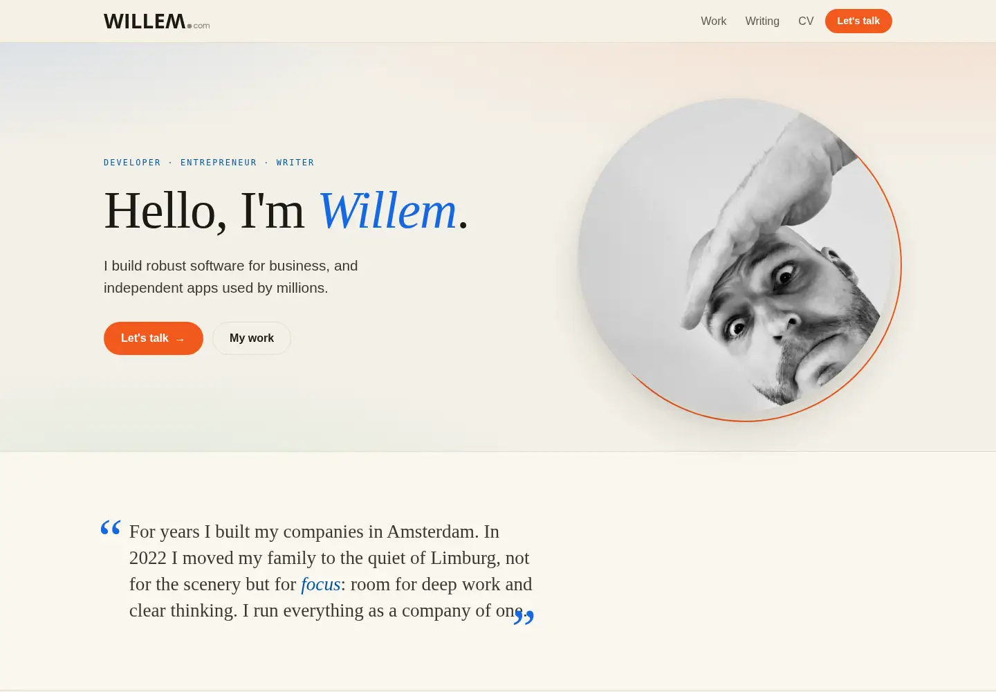 Screenshot of willem.com
