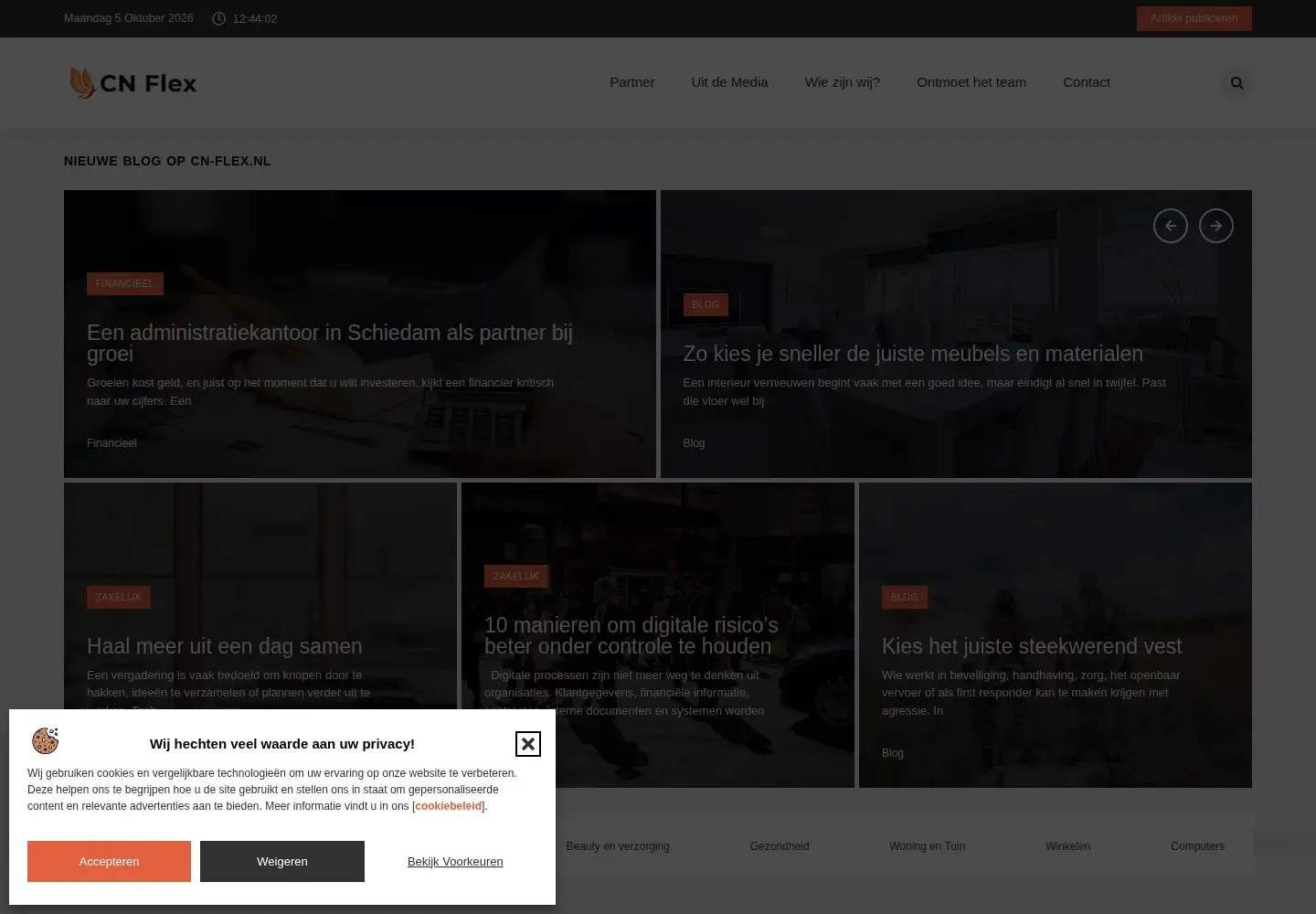 Screenshot of cn-flex.nl