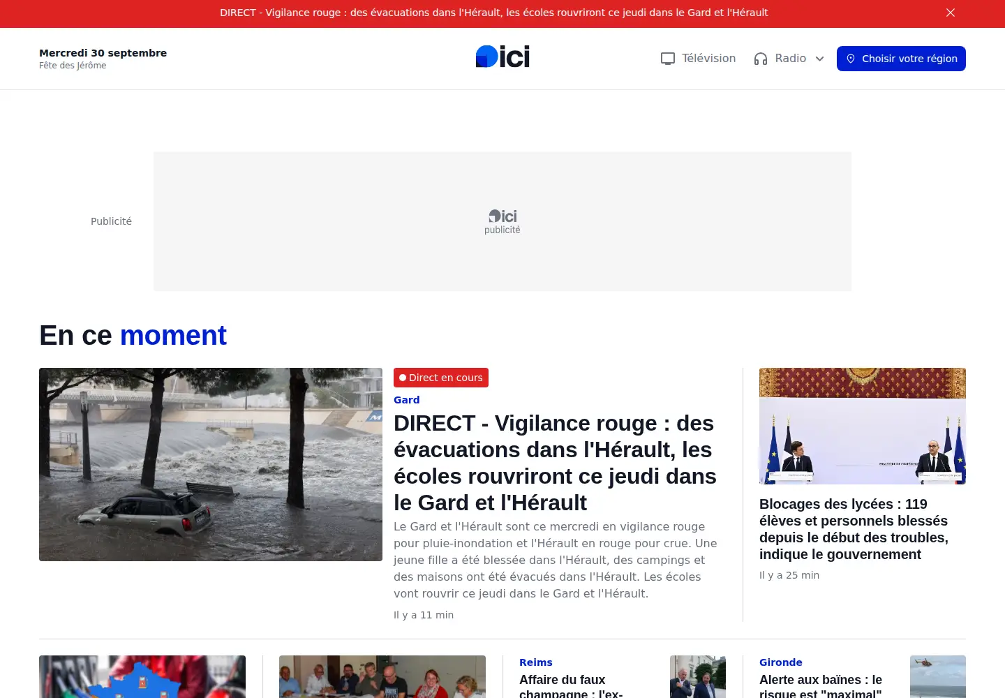 Screenshot of francebleu.fr