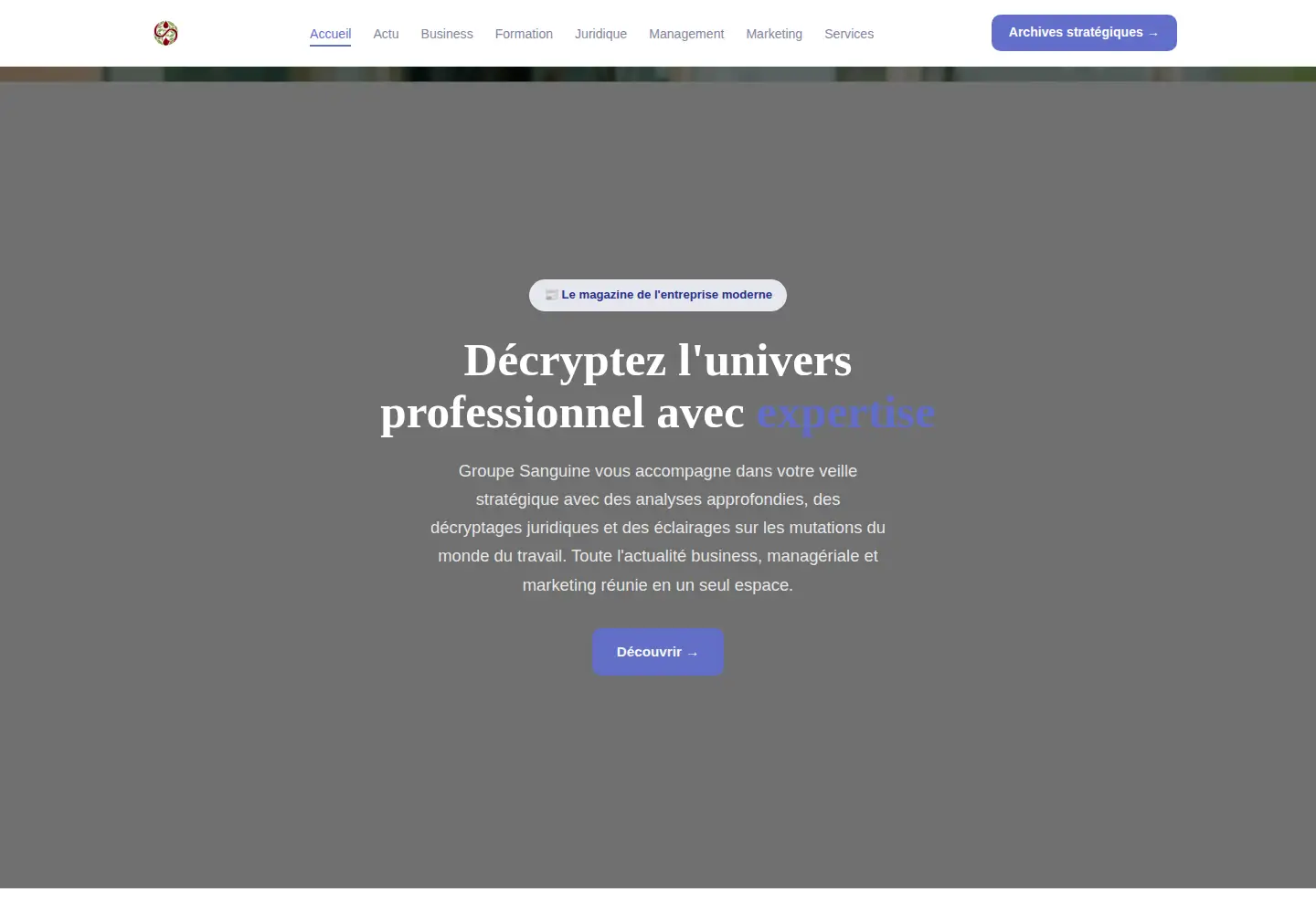Screenshot of groupe-sanguine.fr
