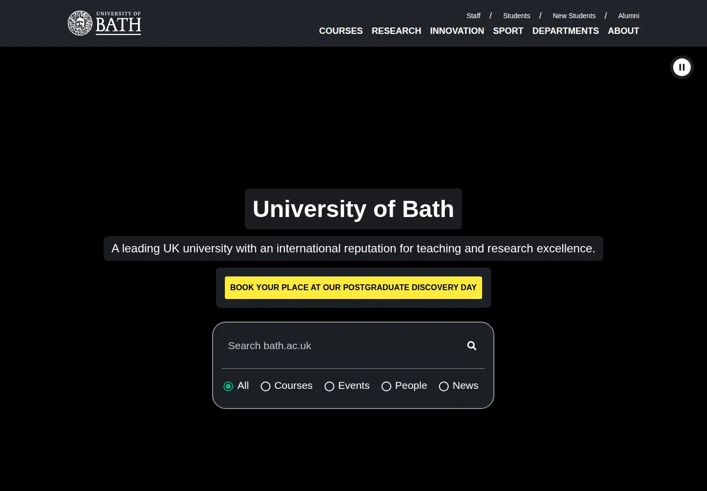 Screenshot of bath.ac.uk