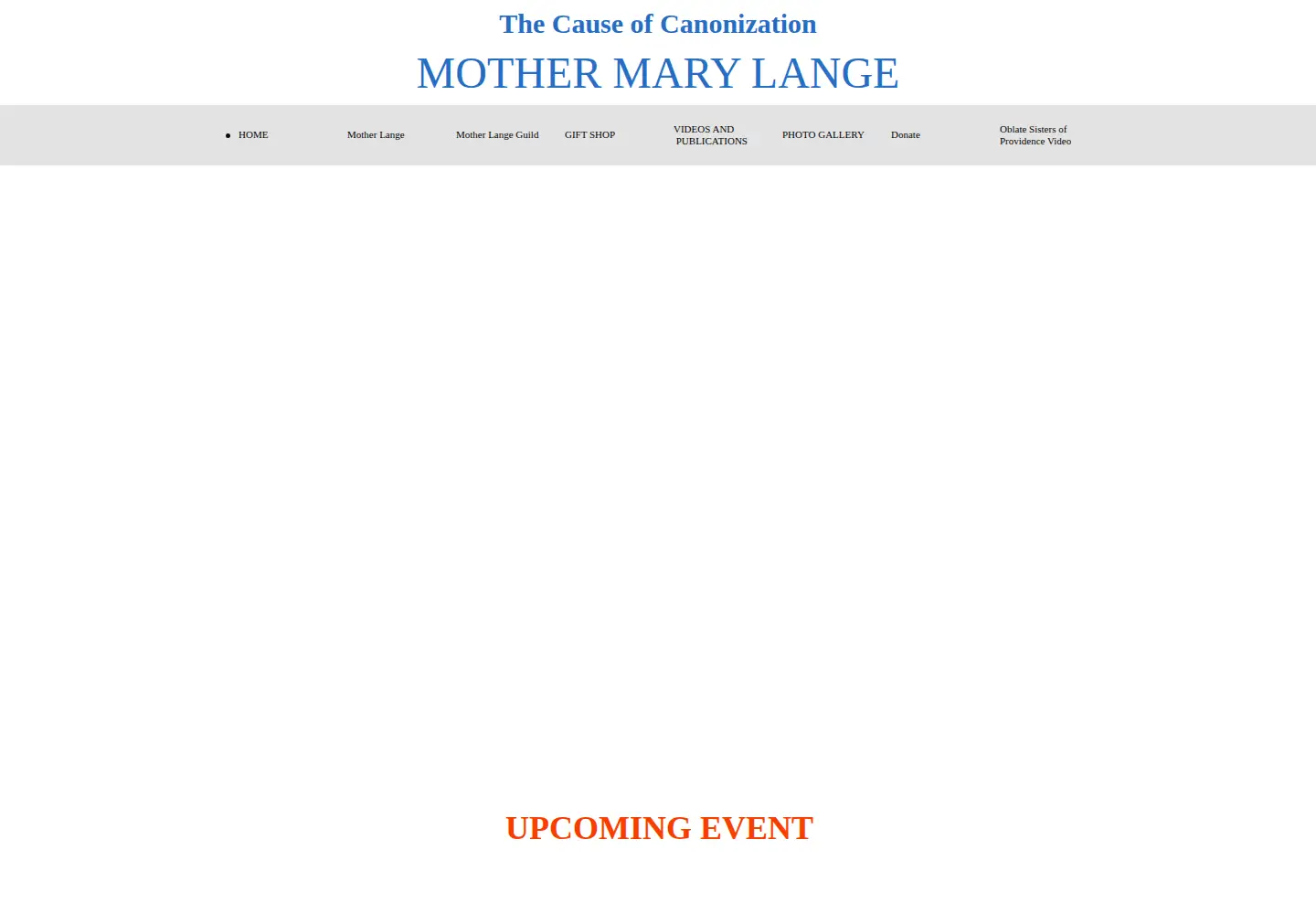 Captured homepage of motherlange.org in the current scan