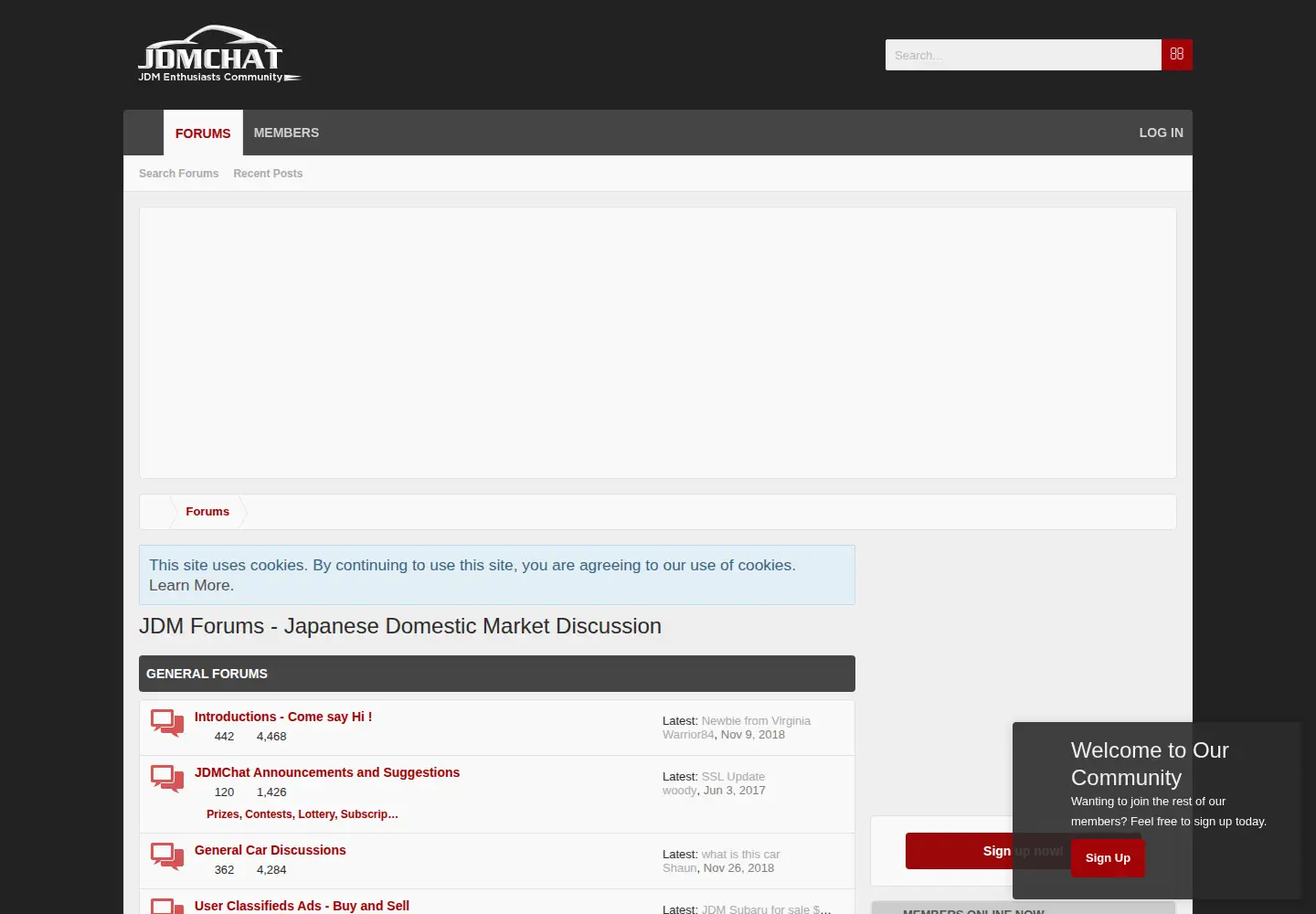 Captured homepage of jdmchat.com in the current scan