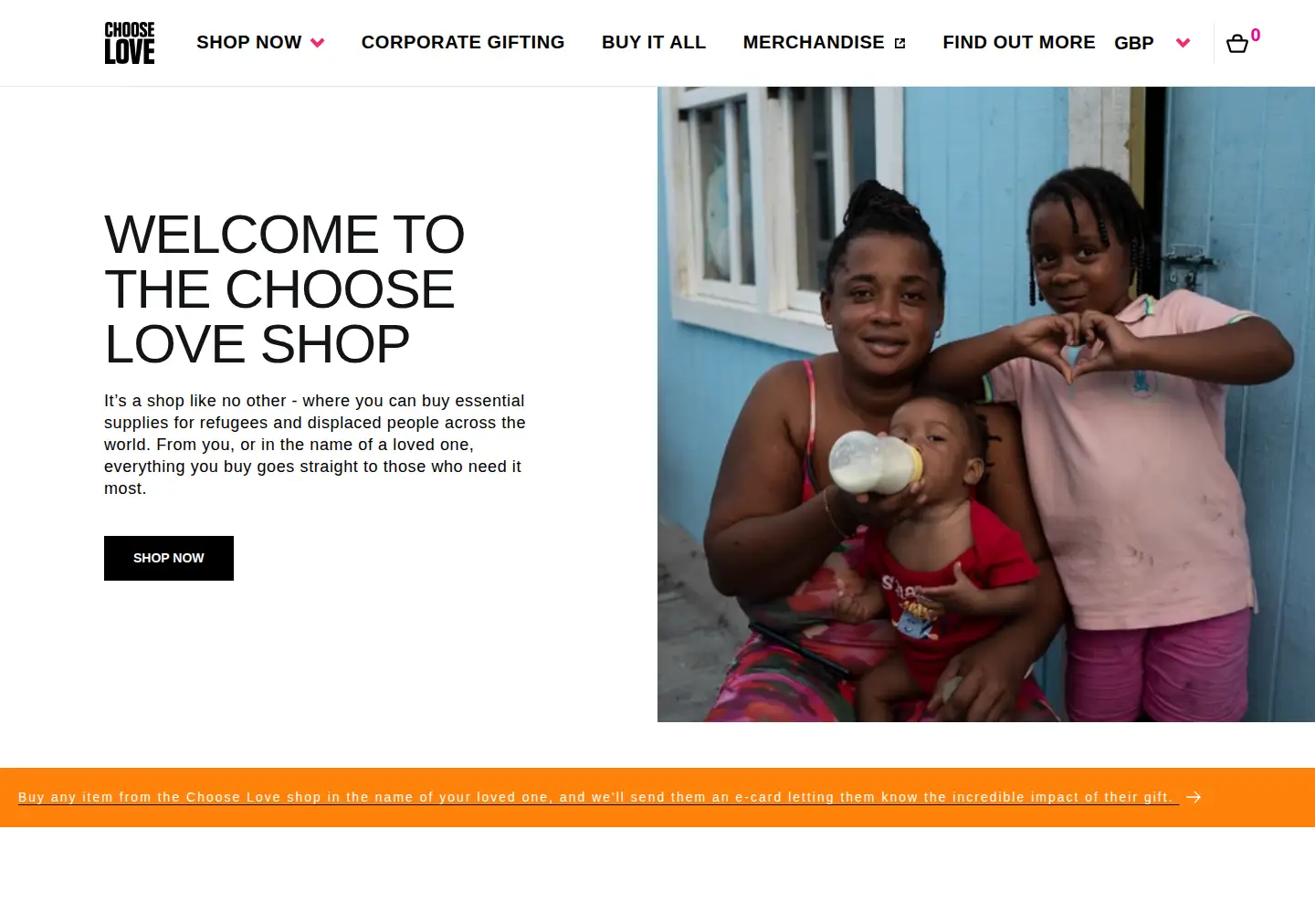 Screenshot of choose.love