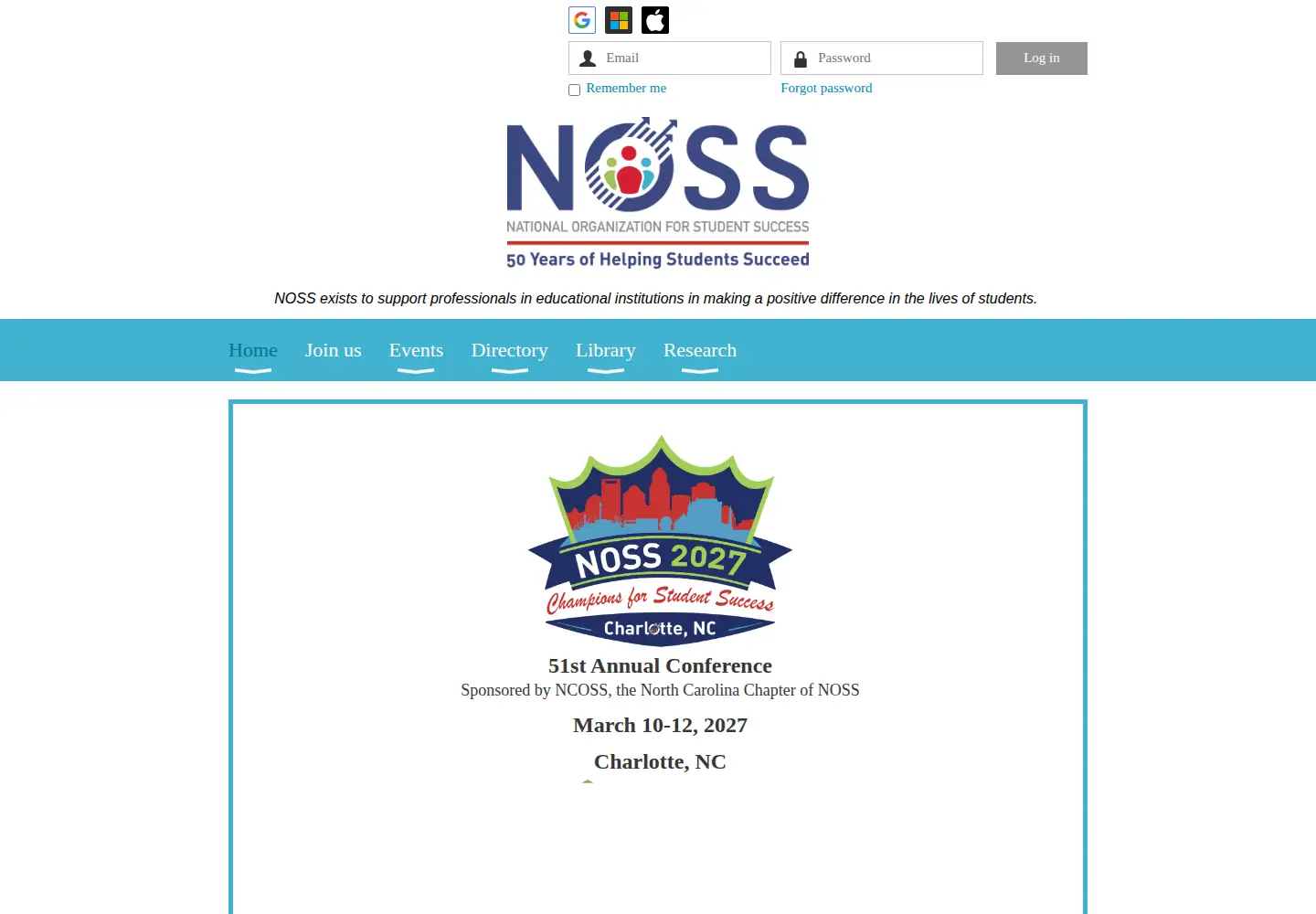Screenshot of thenoss.org