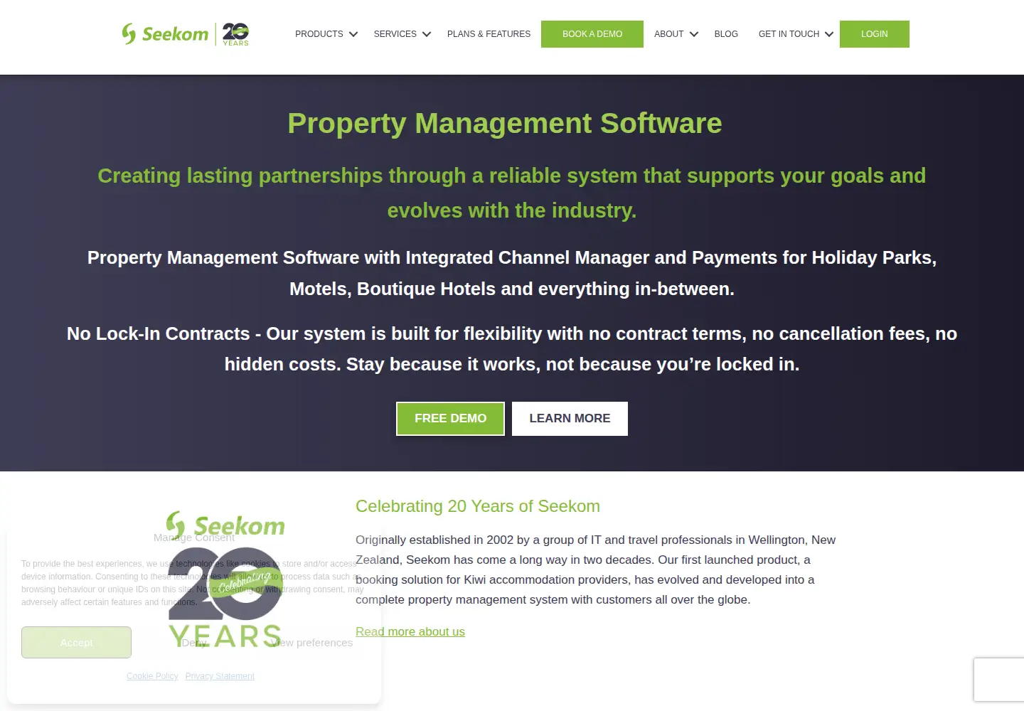 Captured homepage of seekom.com in the current scan
