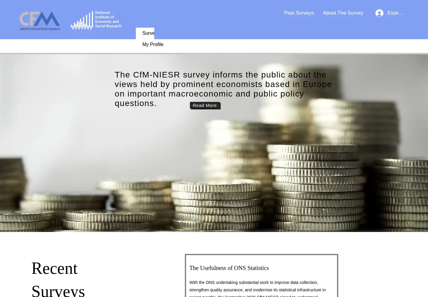 Screenshot of cfmsurvey.org