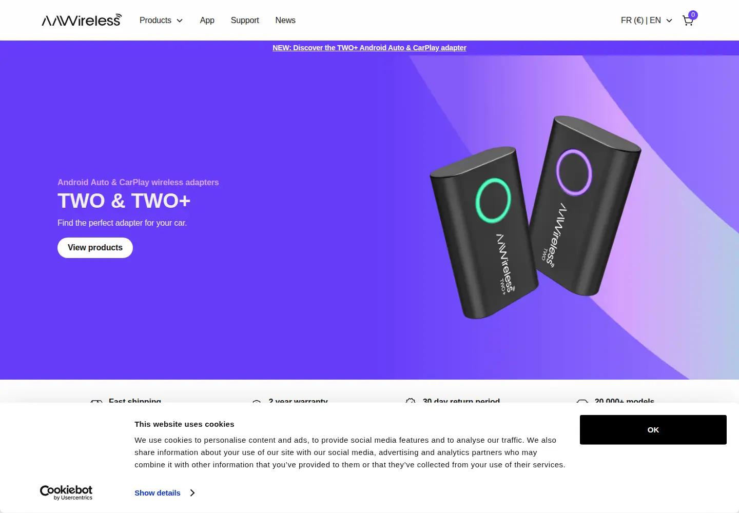 Screenshot of aawireless.io