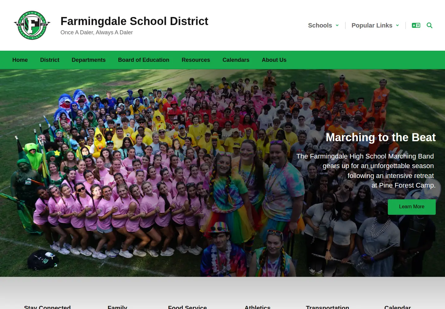 Screenshot of farmingdaleschools.org