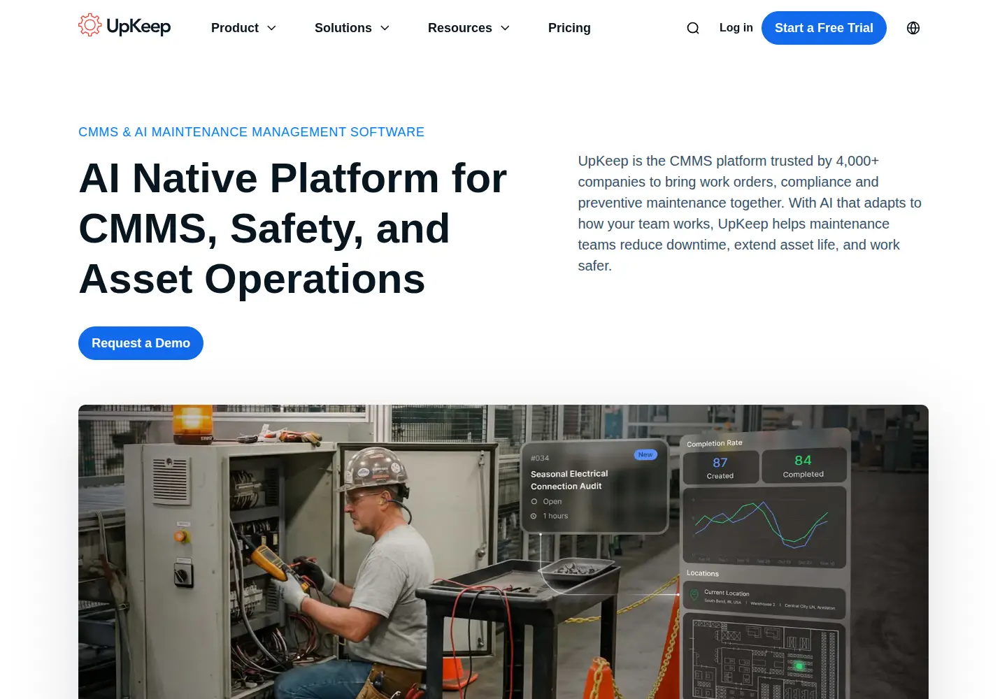 Screenshot of onupkeep.com