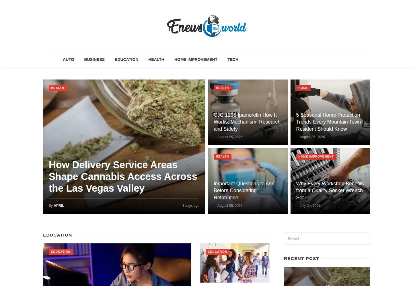 Screenshot of enewsworld.net