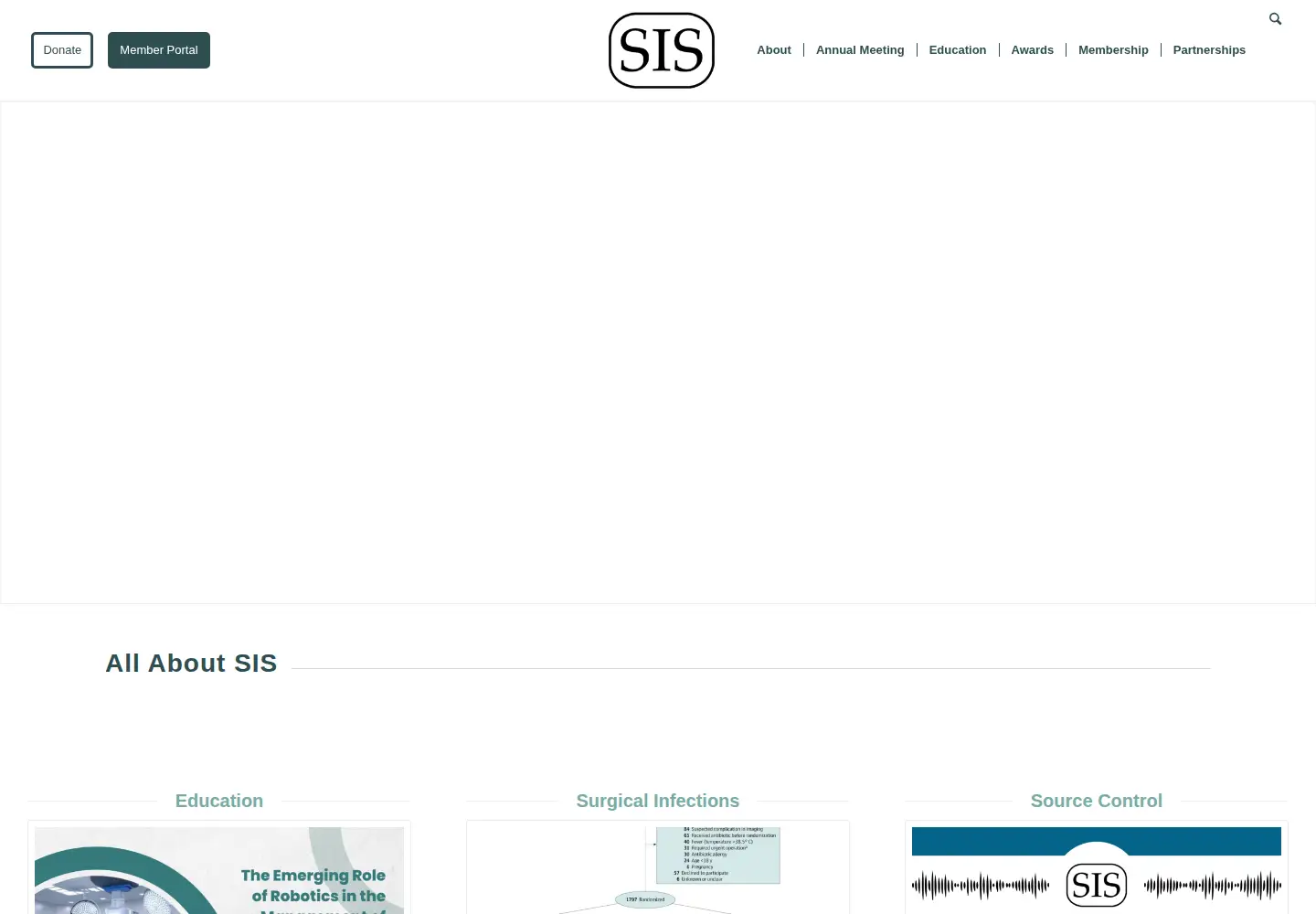 Captured homepage of sisna.org in the current scan