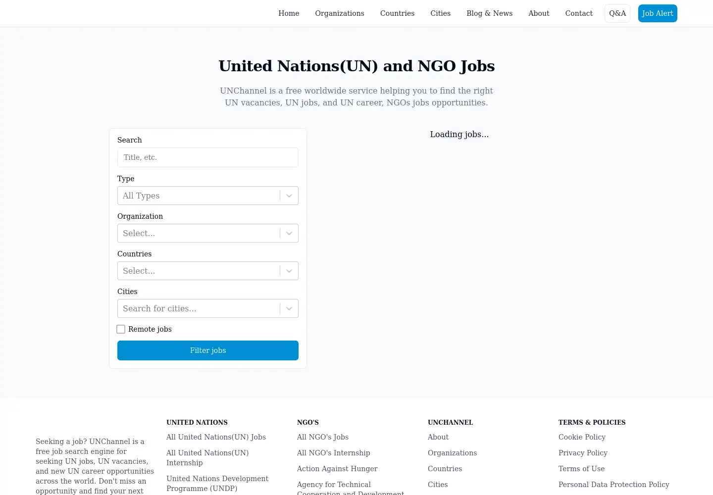 Screenshot of unchannel.org