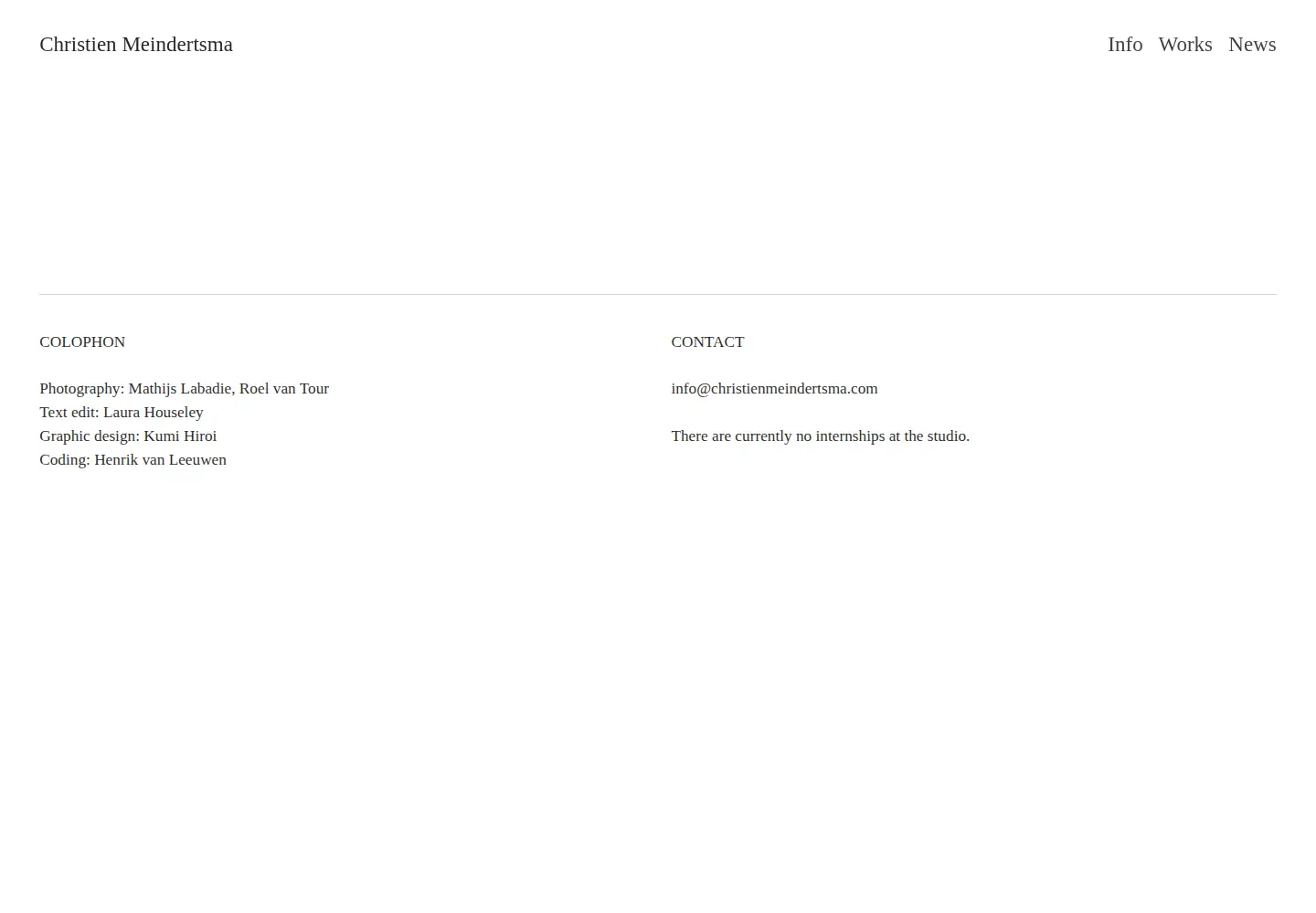 Screenshot of christienmeindertsma.com