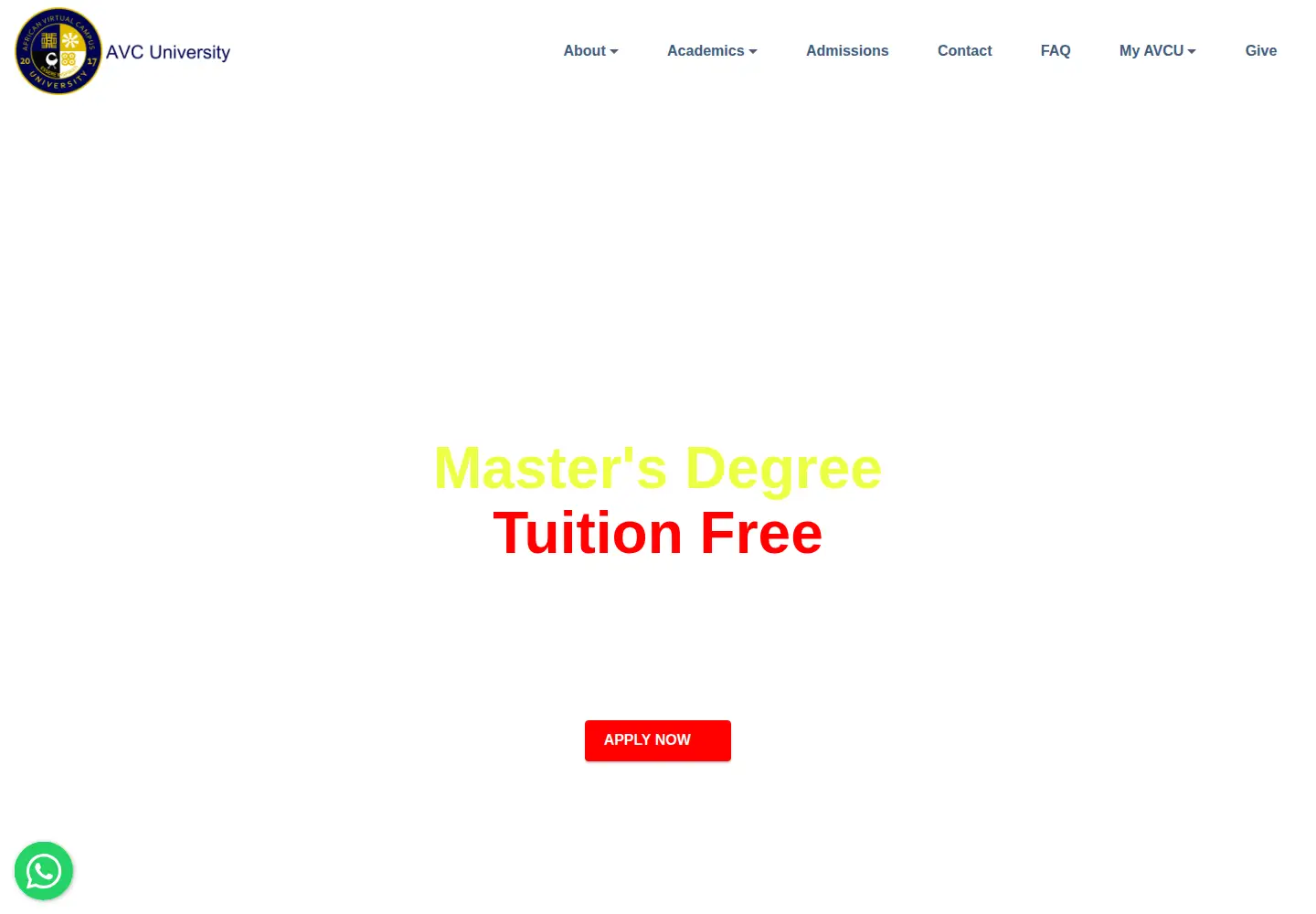 Screenshot of avc.edu.lr