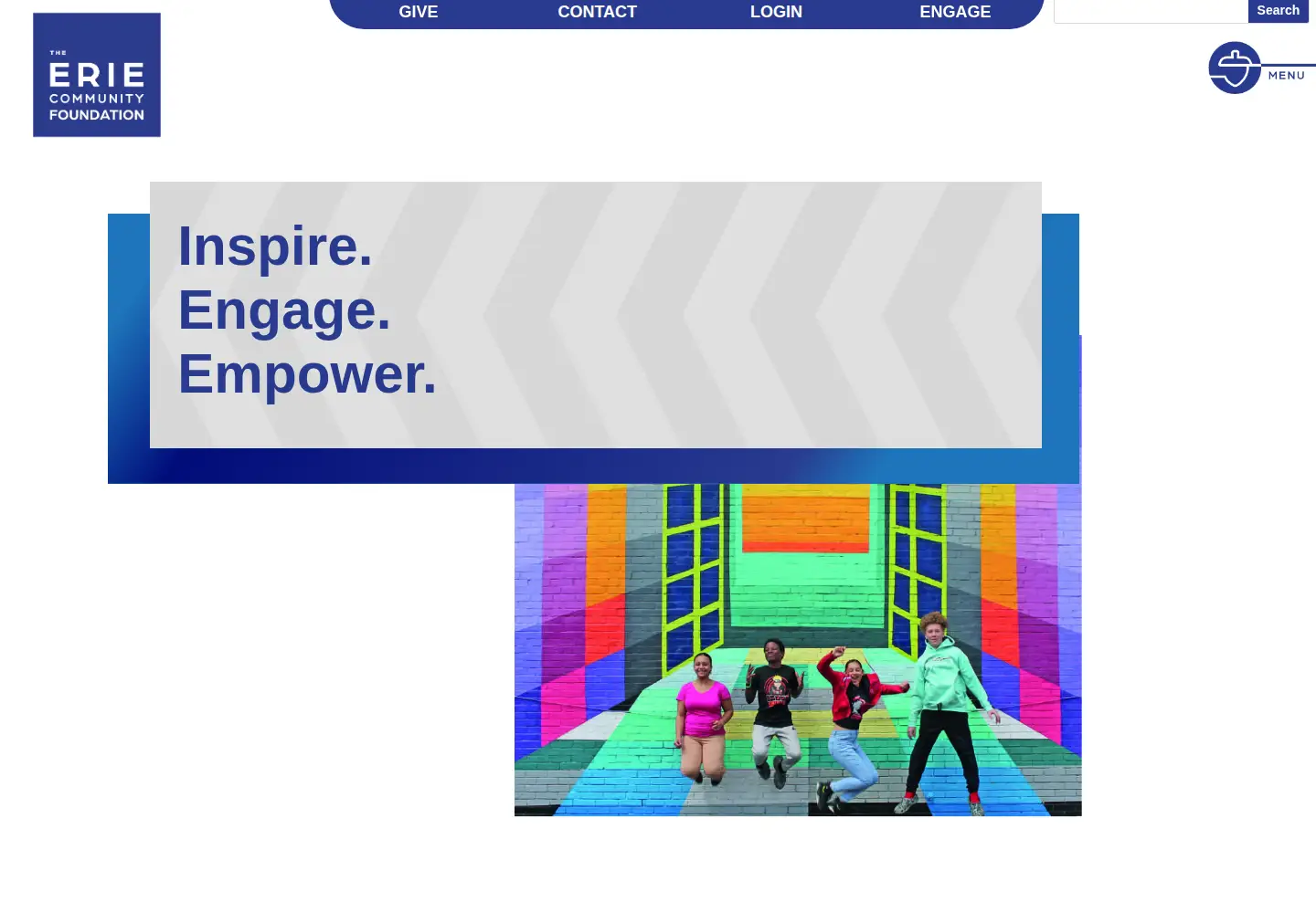 Captured homepage of eriecommunityfoundation.org in the current scan
