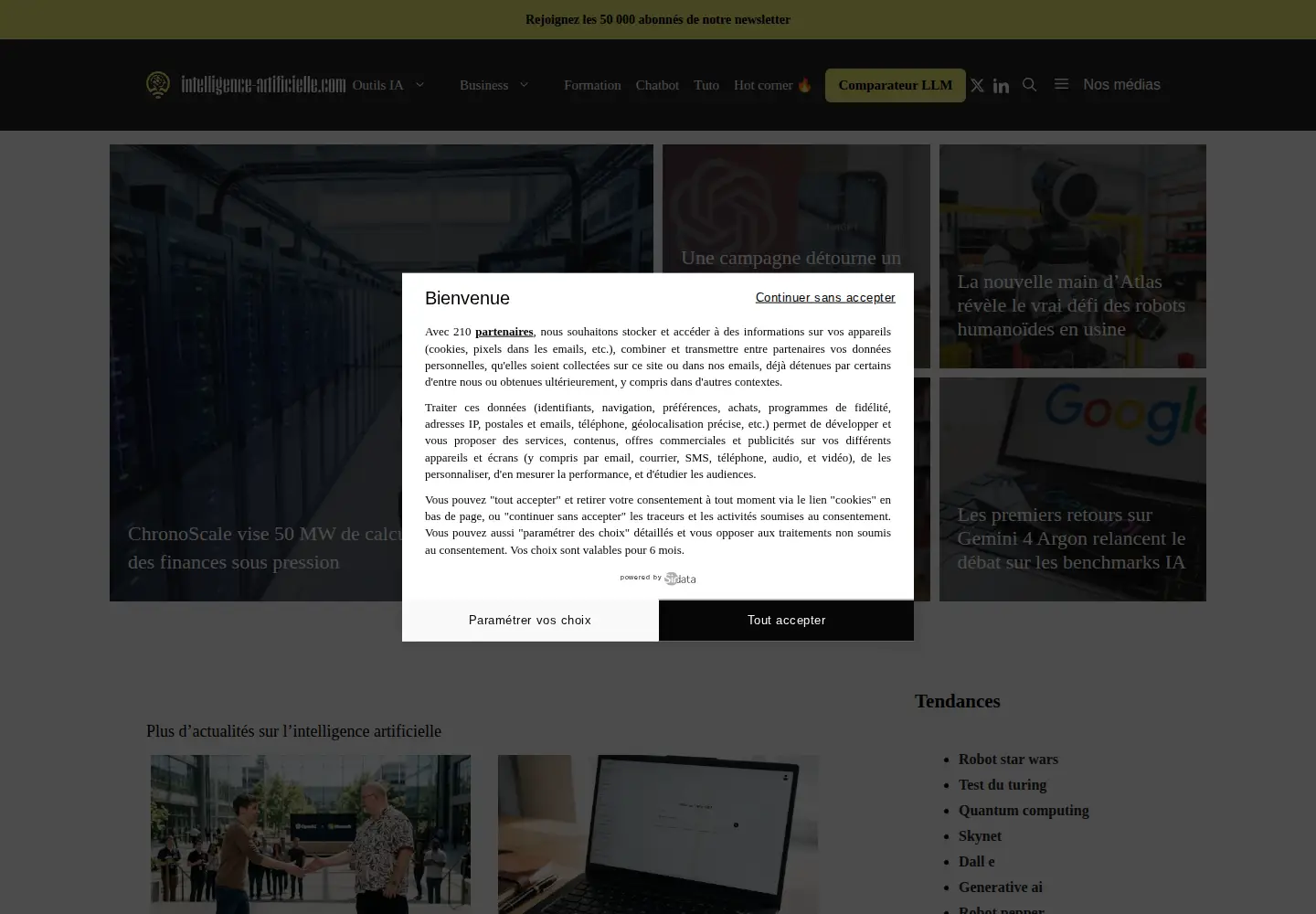 Screenshot of intelligence-artificielle.com