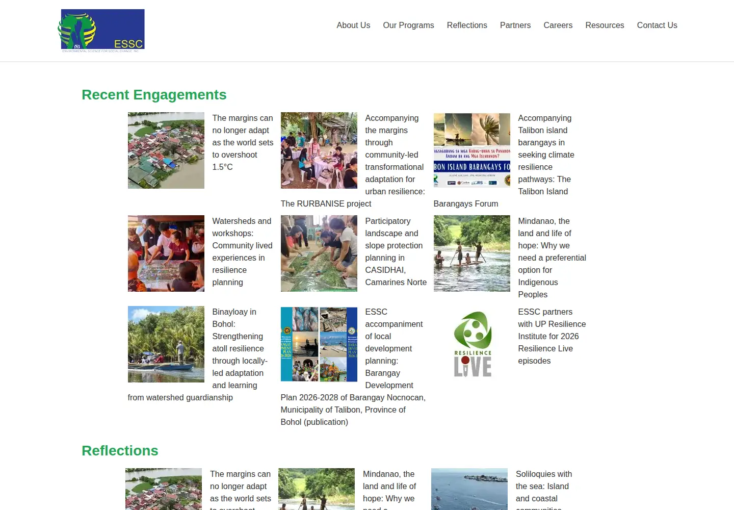 Screenshot of essc.org.ph