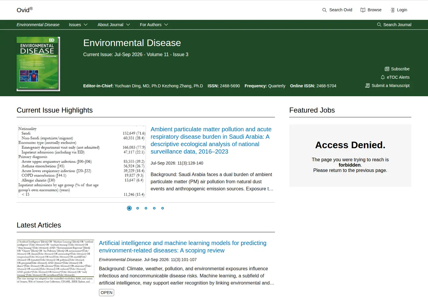 Screenshot of environmentmed.org