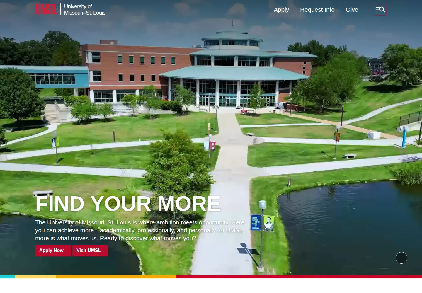 Screenshot of umsl.edu