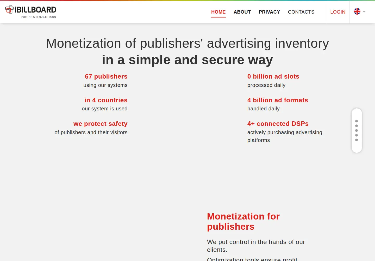 Screenshot of ibillboard.com