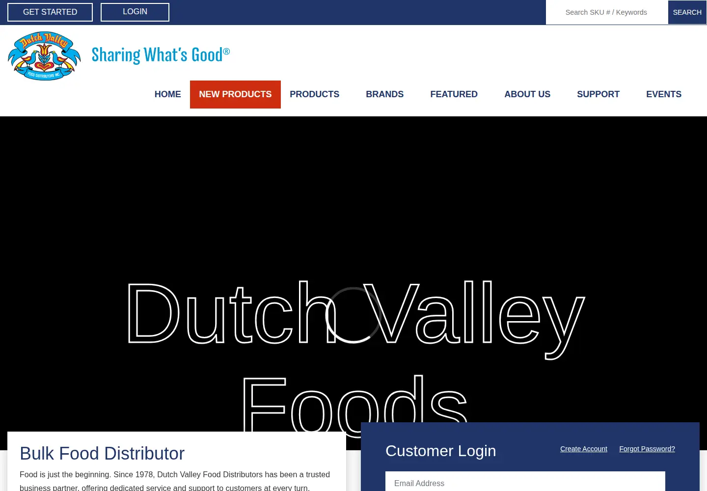 Captured homepage of dutchvalleyfoods.com in the current scan