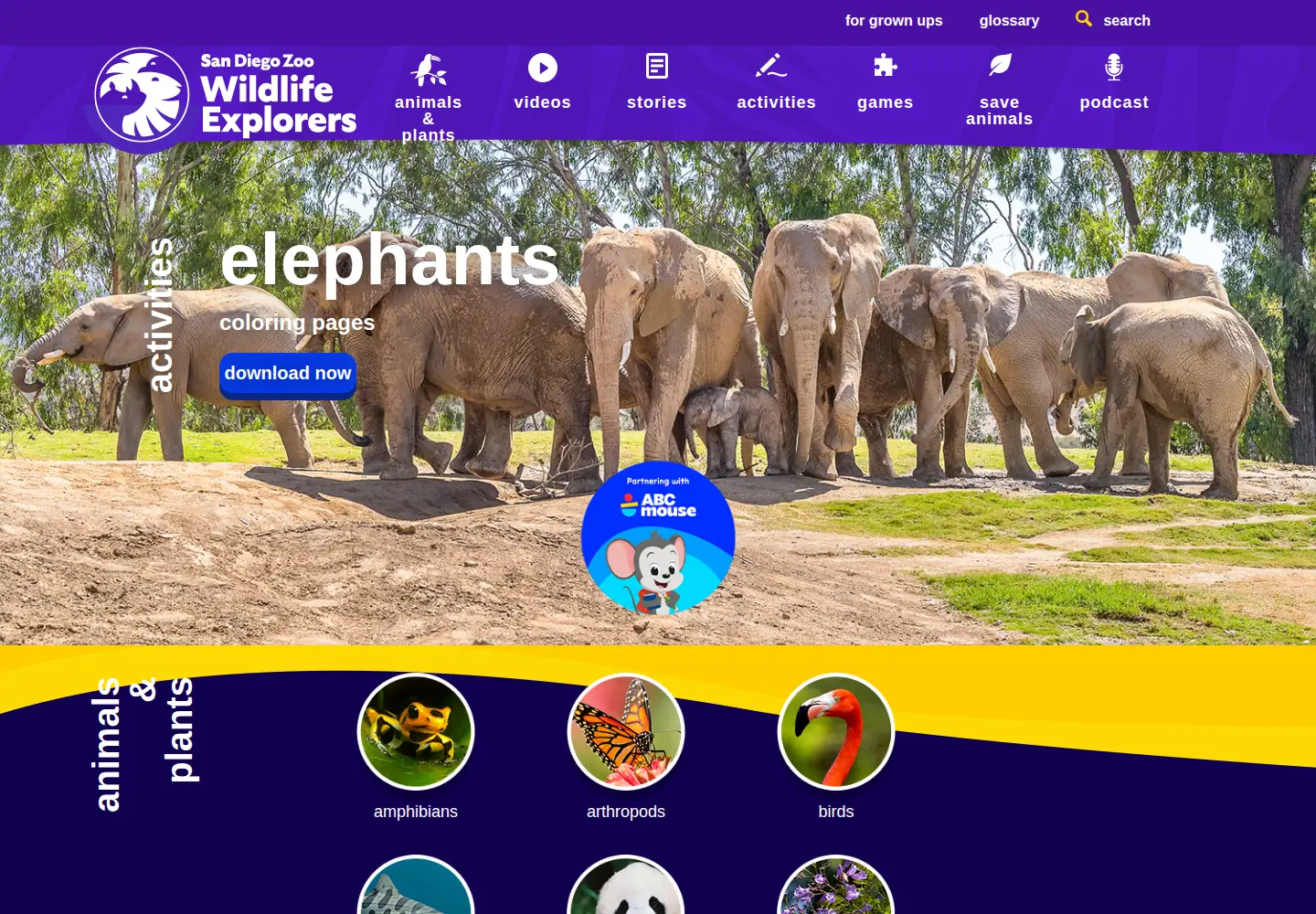 Screenshot of sdzwildlifeexplorers.org