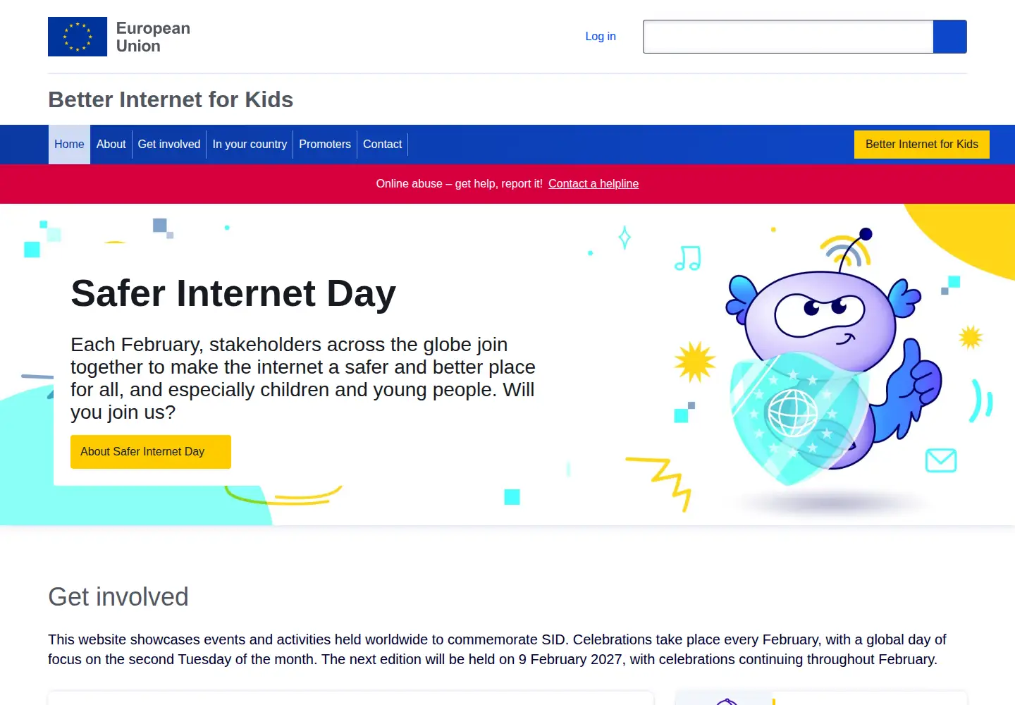 Screenshot of saferinternetday.org