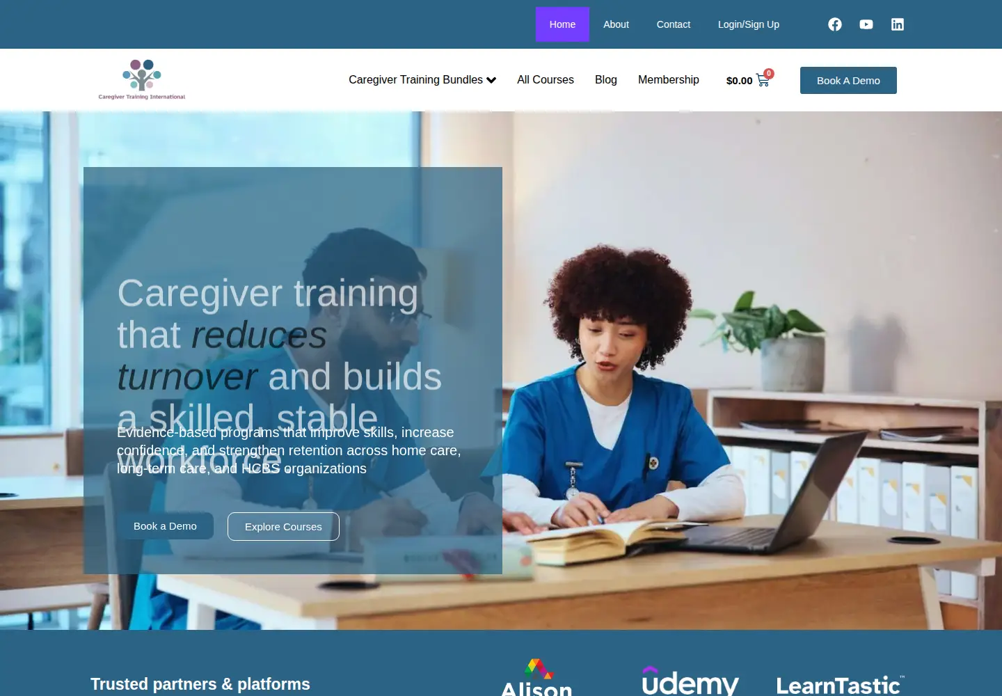 Screenshot of caregiversupportservices.com