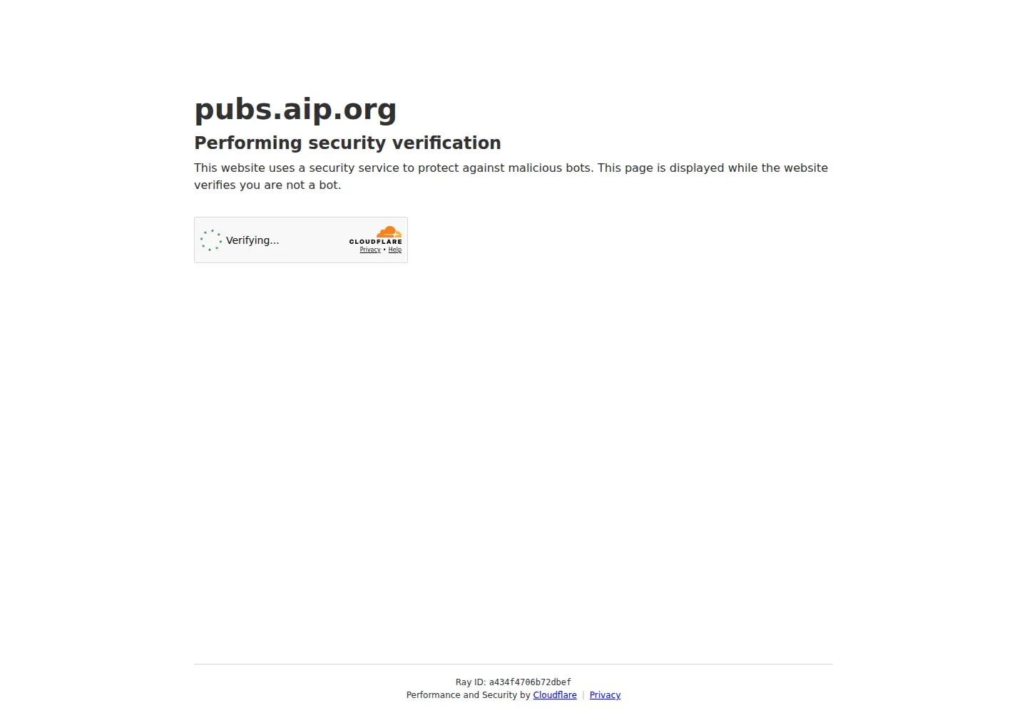 Screenshot of scitation.org